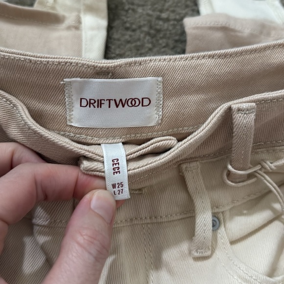 Driftwood Cece Two Tone Cream/Tan Jeans - Picture 5 of 7